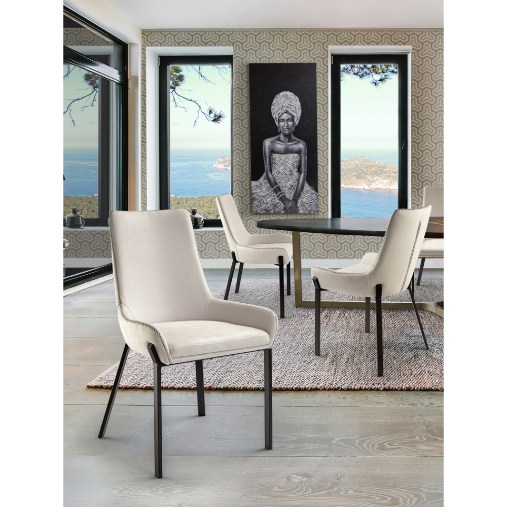 DIANE-SILLA NEG BLANCA-HILO GRIS