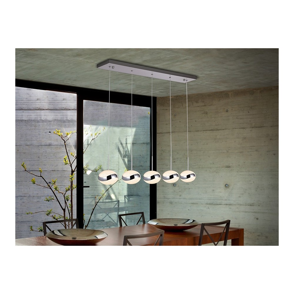 LAMP. LED·LIPSE· 5 LUCES CROMO